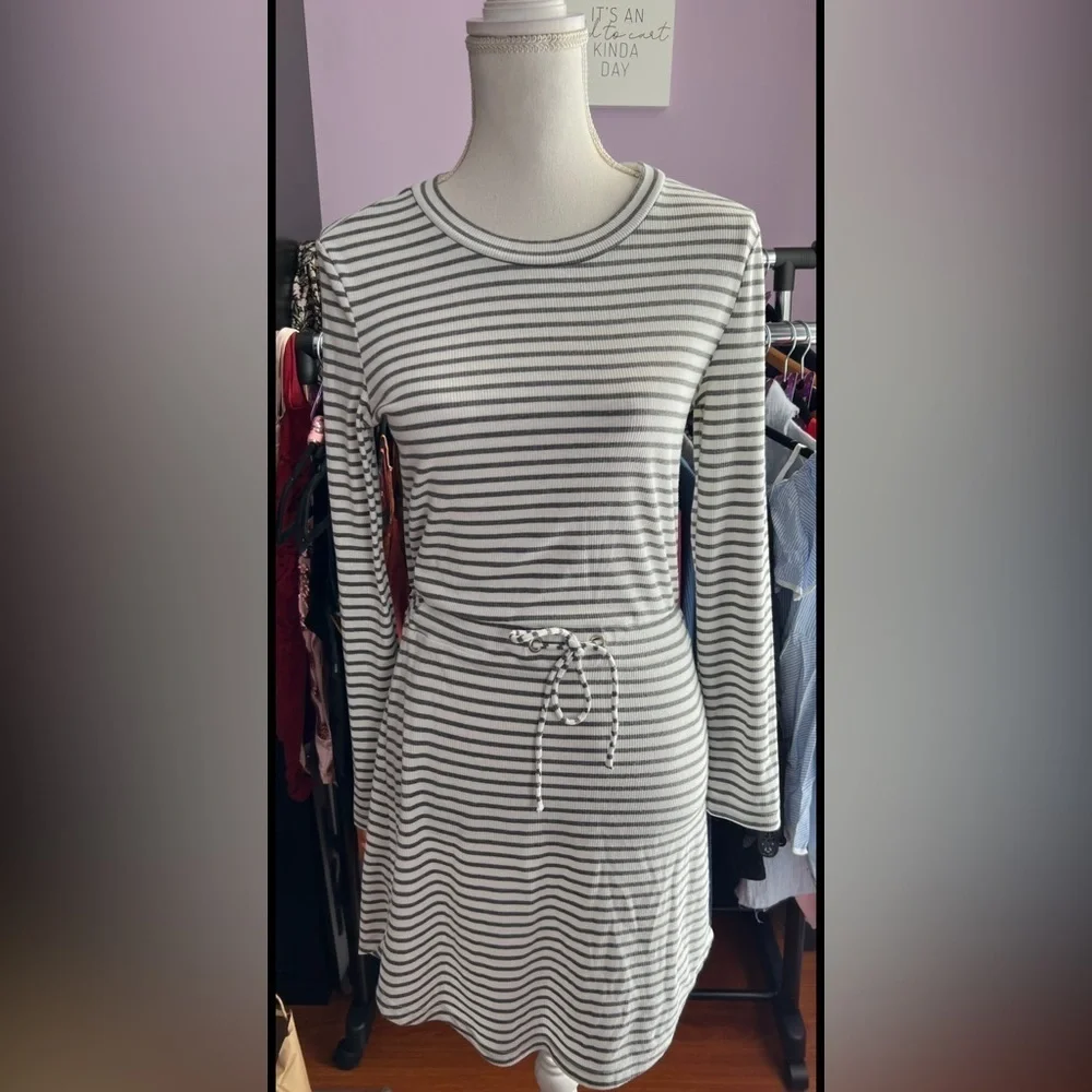 Mink Pink Stripe Drawstring Dress XS - Picture 2 of 6